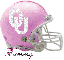 Ou Pink Football Helmet with Name