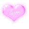 Trace in pink heart