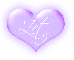Zet in purple blinking heart