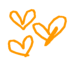 little orange hearts