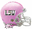 Pink LSU Helmet with Name