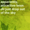 Attractive boys DO just drop out of the sky!!!