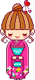 kawaii pink kimono