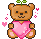 love heart bear