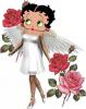 Betty Boop with wings and roses