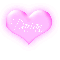 Darian in a pink blinking heart