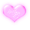 Brittany in a pink blinking heart white