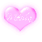 Melissa in a pink blinking heart 